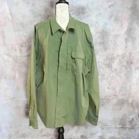 Vintage Propper 2XL Green long sleeve tactical shirt - Picture 1 of 13